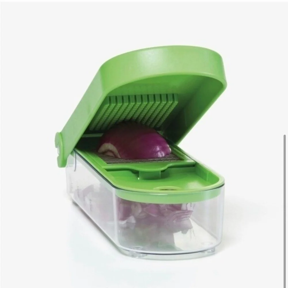 Progressive Prepworks Slice & Dice Onion Chopper Slicer Cutter Green Plastic NIB